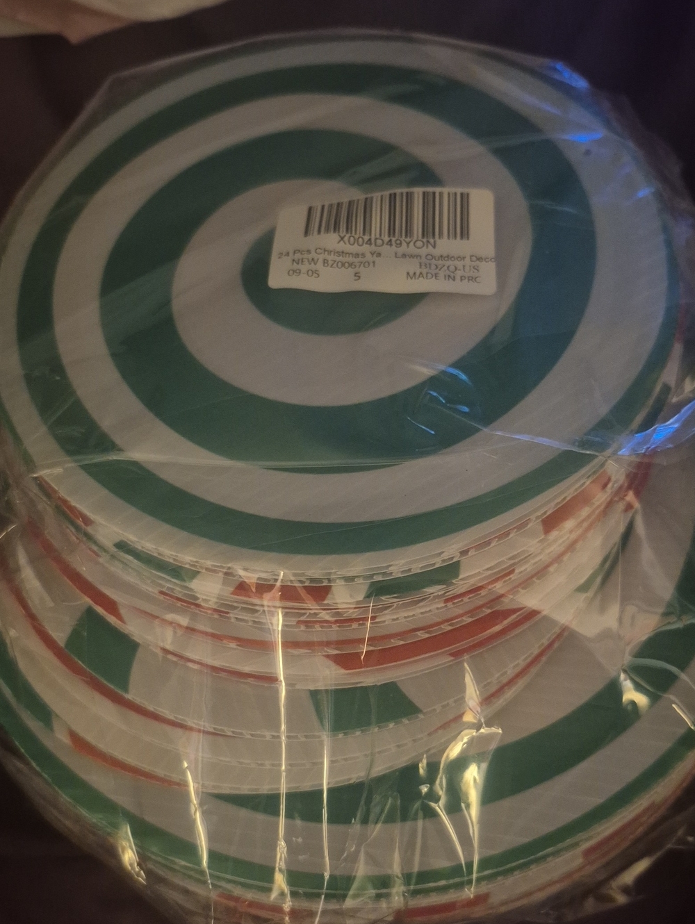 24 Pcs Oversized Christmas Candy Swirls - 9 Inch/6 Inch Large Outdoor